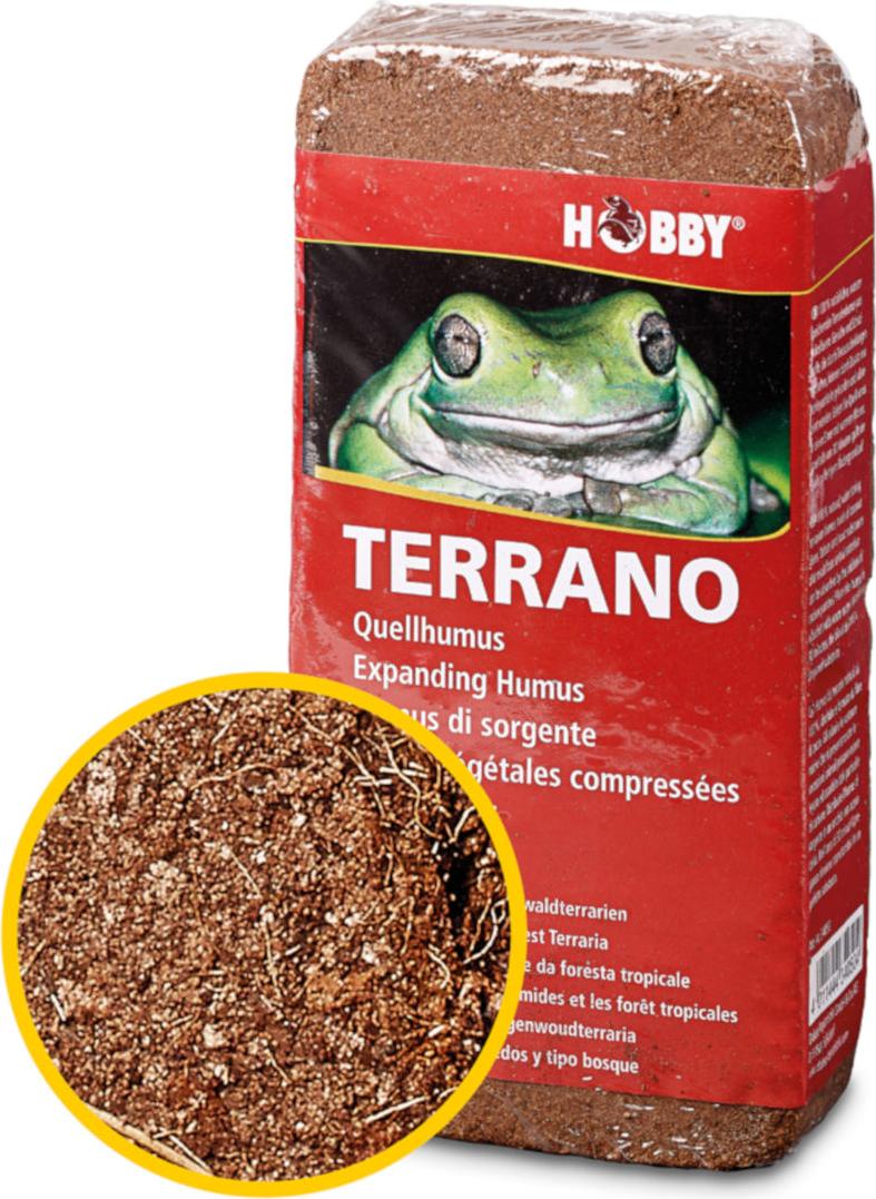 HOBBY Terraristik Terrano Quellhumus - ergibt 2x 4 L, Humus, 4 l, Braun, Rot, 2 Stück(e) 34050