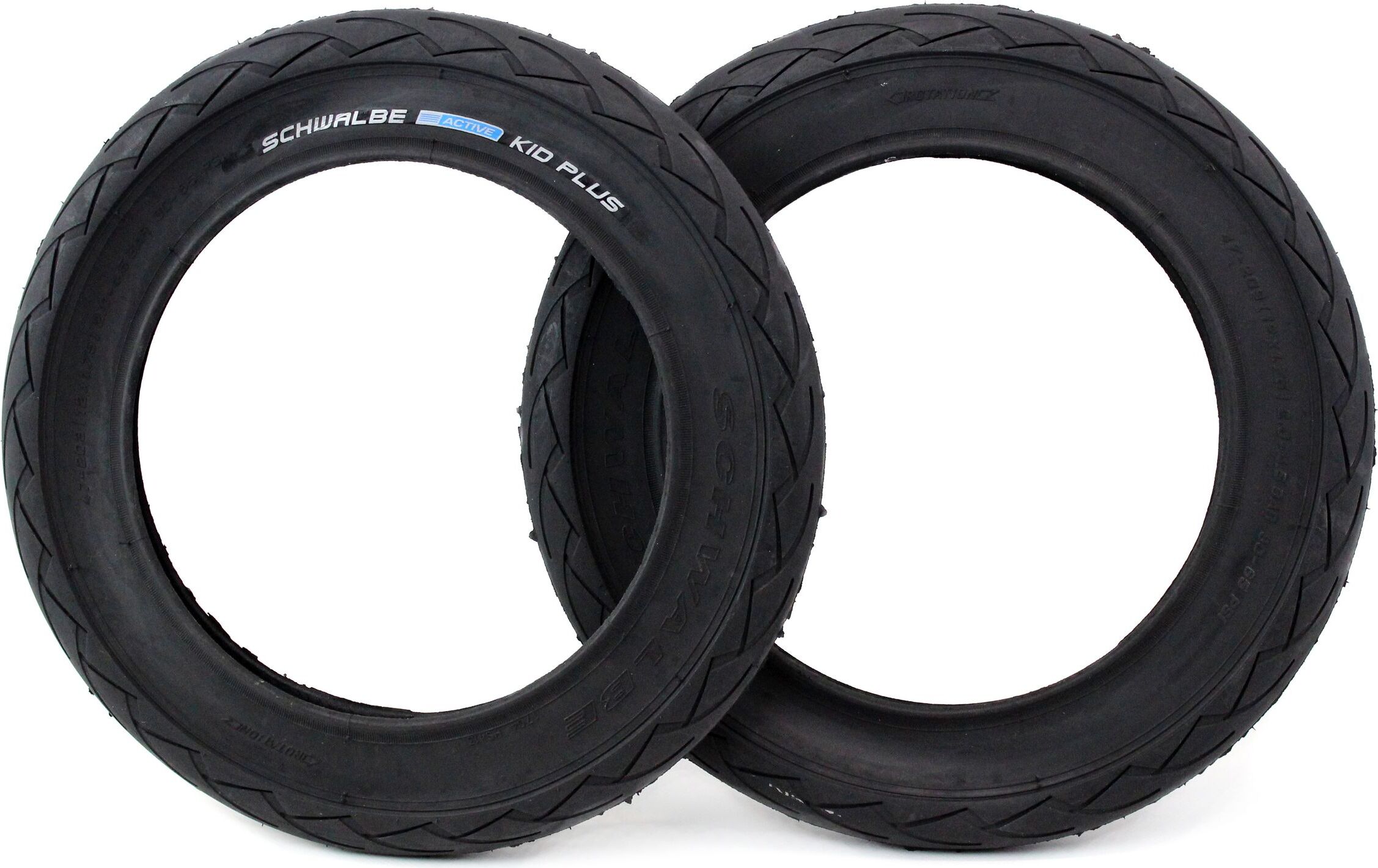 Bisomo SET 2 Schwalbe Kid Plus Kinderwagen Reifen 12 Zoll x 1,75 / 2.0 - 4.5 bar - auch für Kinder Roller, Laufrad, Kinder Fahrrad, Anhänger Paket