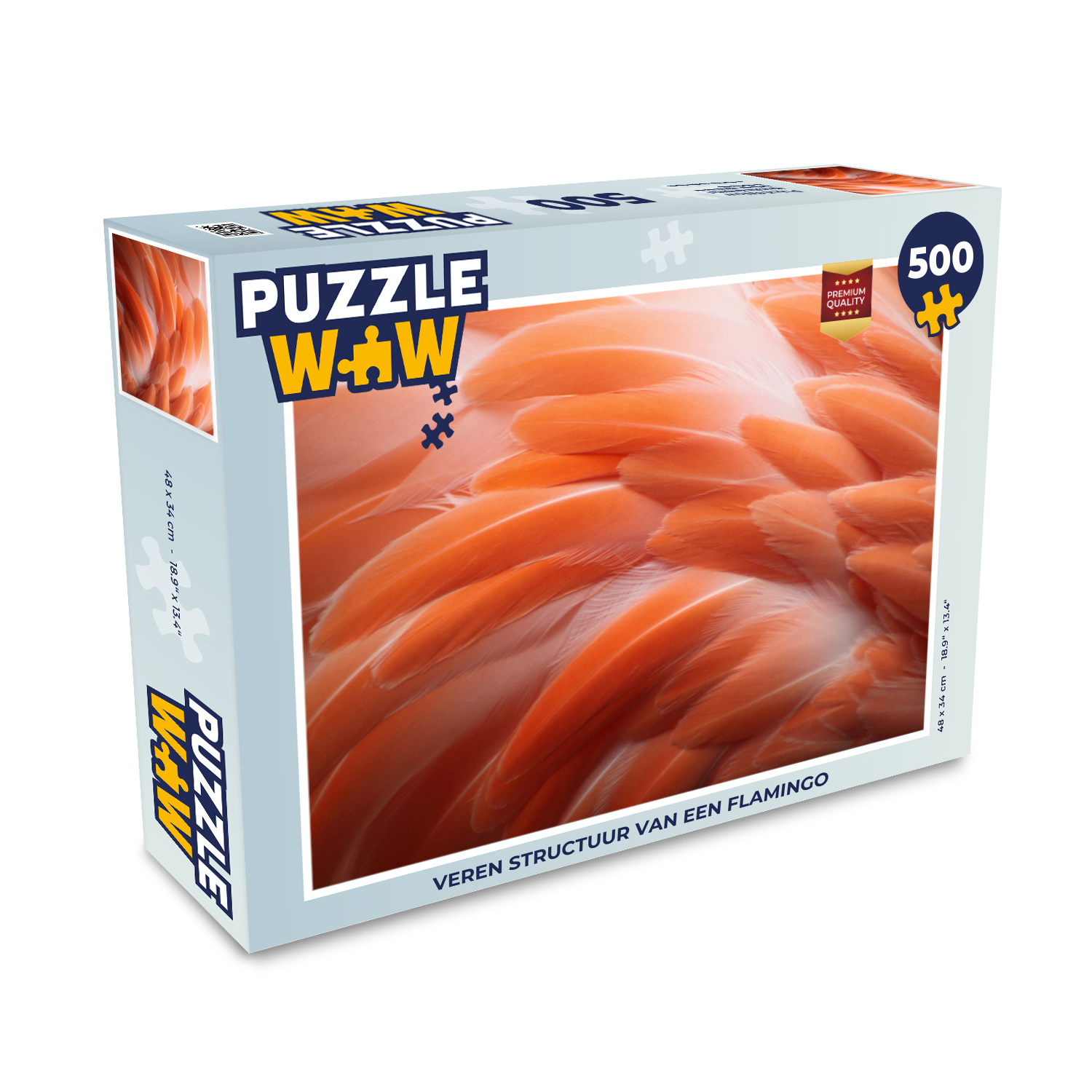 MuchoWow® Puzzle 500 Teile Gefiederstruktur eines Flamingos - 500 Teile - Kinder - Selberbauen - Puzzlespiele 137|1331683