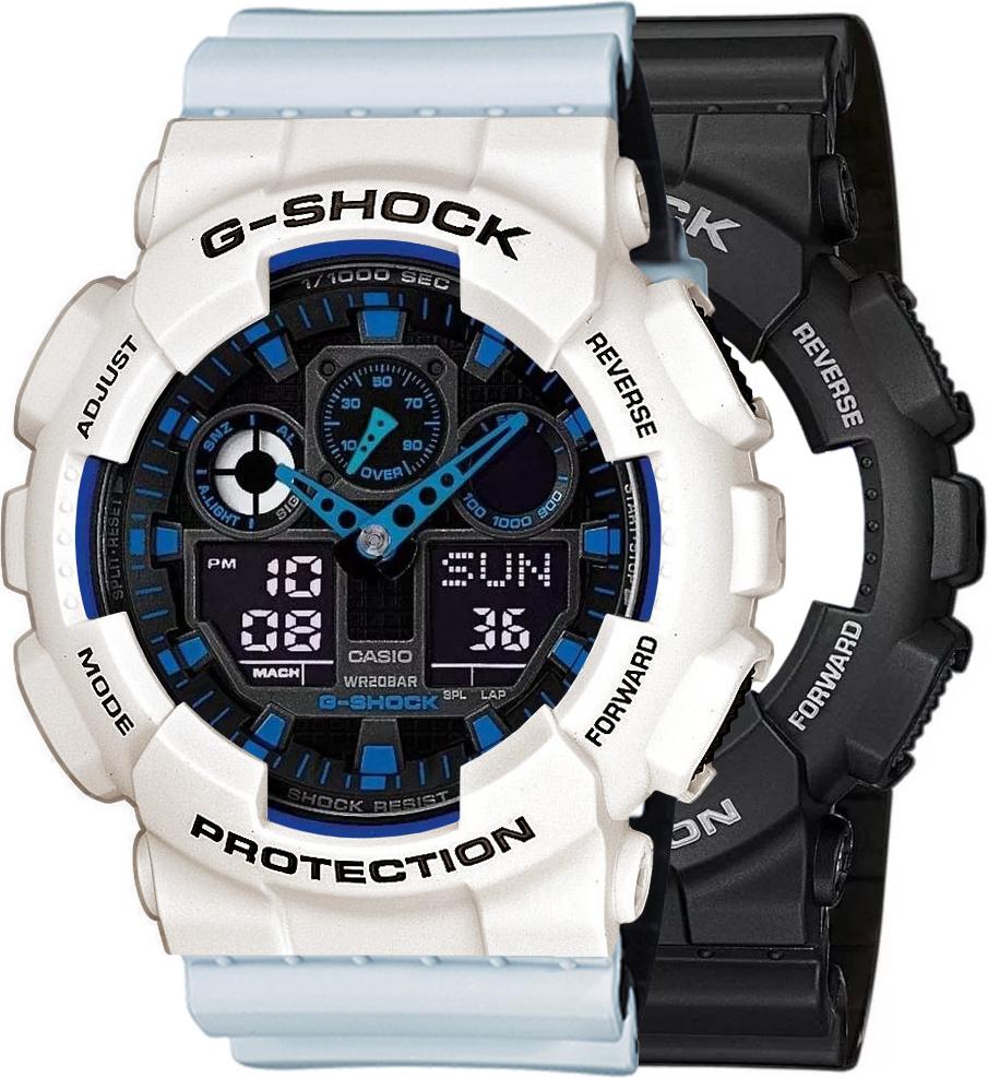 Zegarek Casio G-Shock SET GA-100-1A2ER + BEZEL 10395292 + PASEK 10527469 20BAR