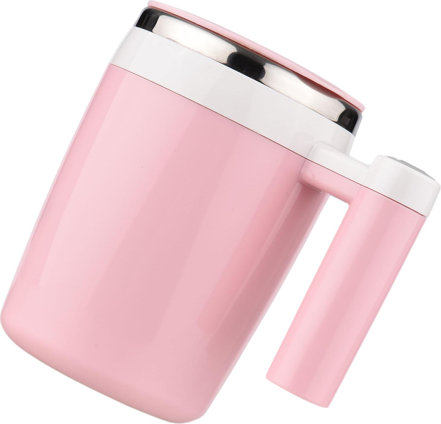 Cocosity 380mL Selbstrührende Tasse mit Deckel Automatisch Magnetisch Rührende Kaffeetasse Elektrisch Edelstahl Selbstrührende Kaffeetasse für Kaffee Milch Kakao Heiße Schokolade Tee