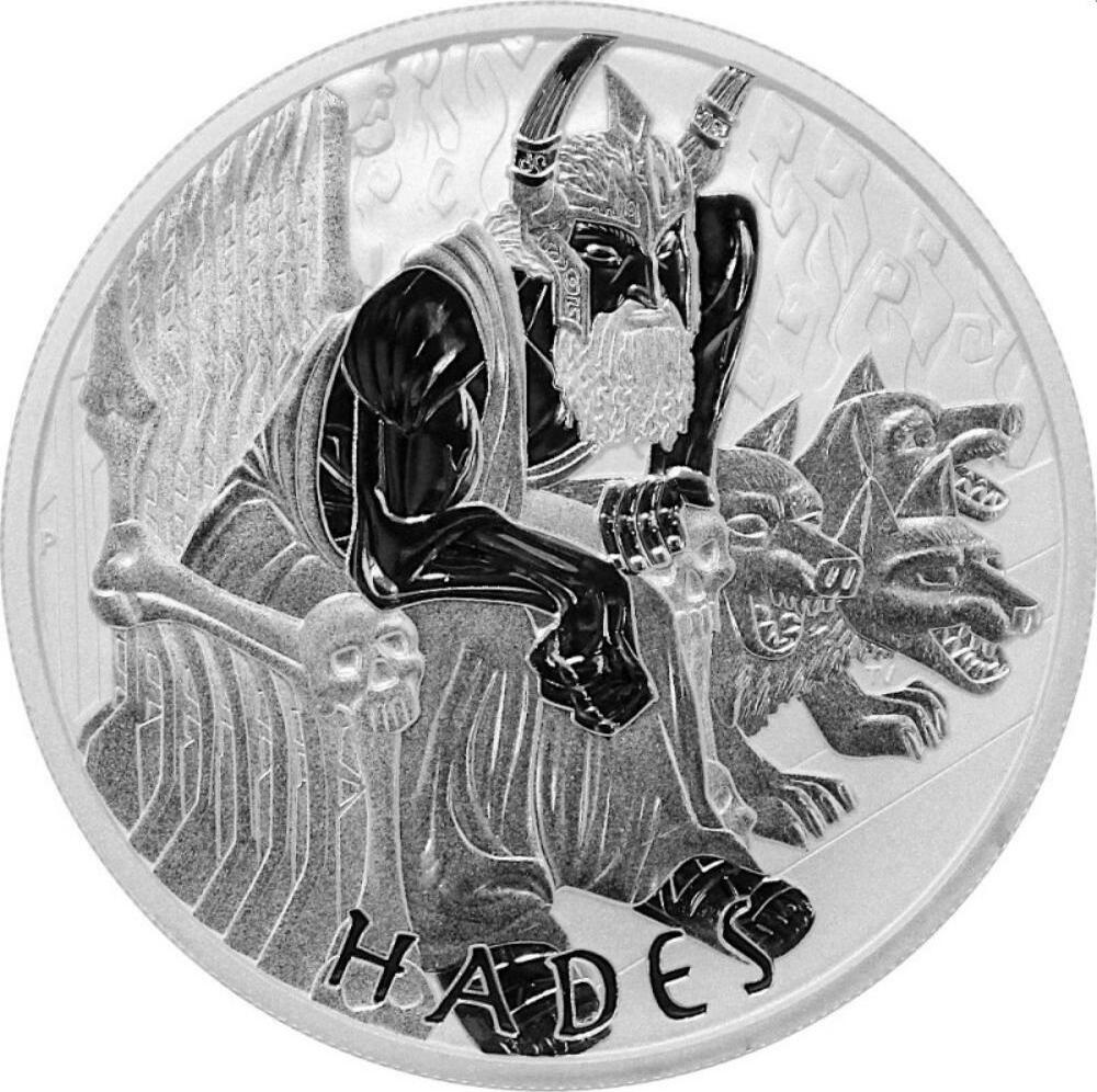 The Perth Mint 1 Unze Silbermünze Götter des Olymp - HADES 2021 Gods of Olympus Silber 9999 Sammlermünze