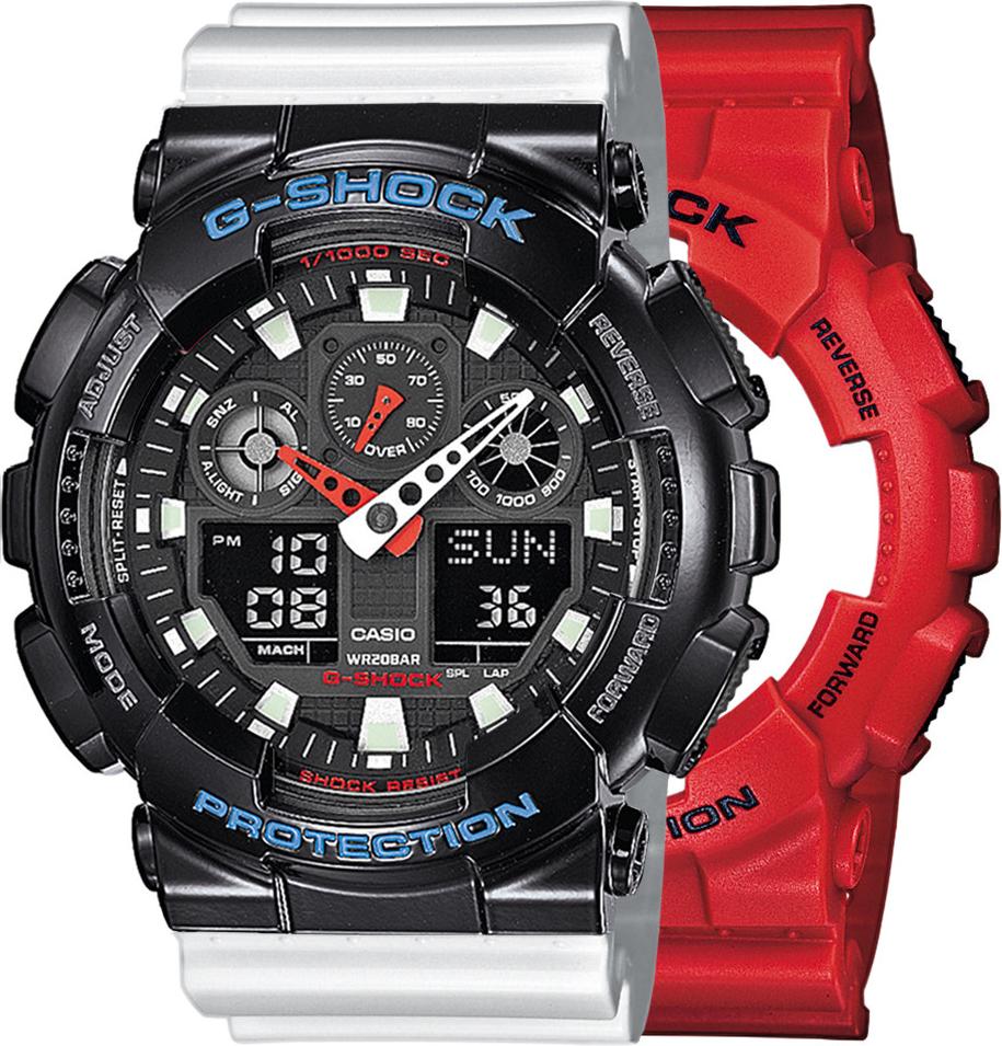 Casio G-Shock SET GA-100B-4AER hodinky + BEZEL 10407691 + BAND 10347710 20BAR