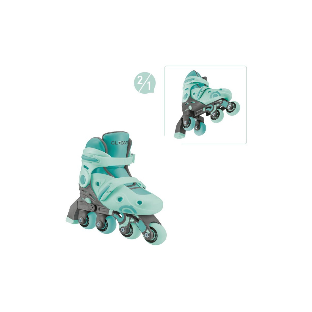 Globber GLOBBER LEARNING SKATES 2in1 mint, Gr. 30-33 783-206