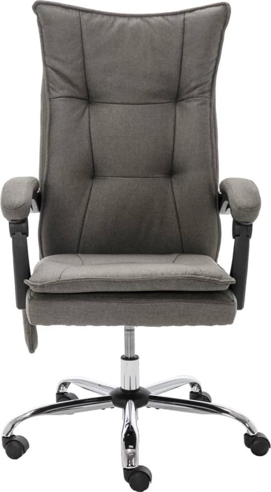 masážne kancelárske kreslo vidaXL Grey Fabric