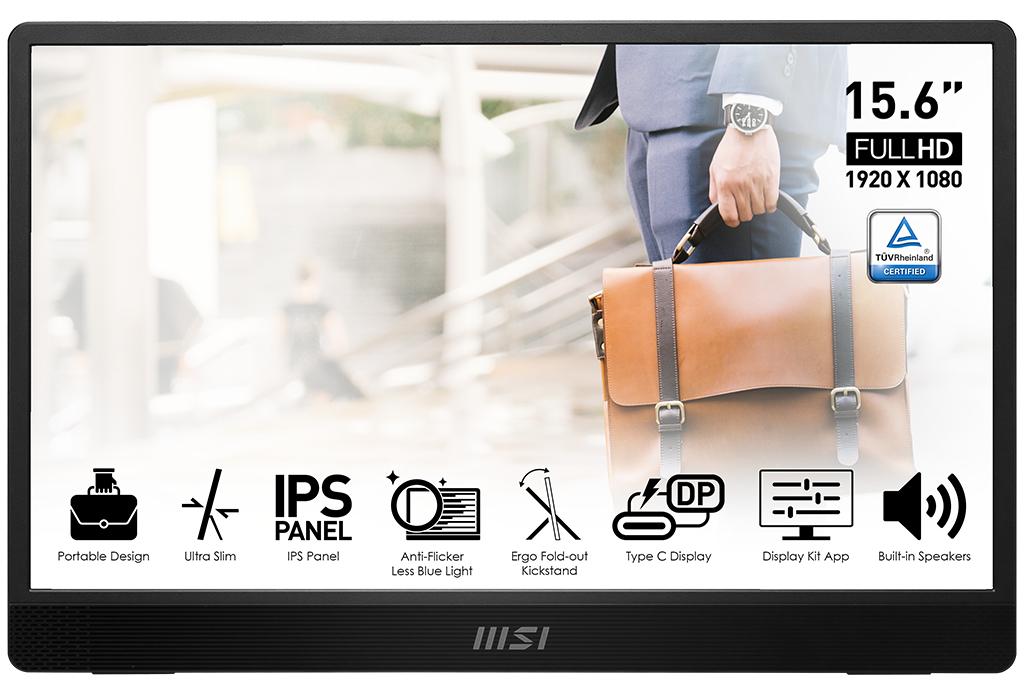 MSI Pro MP161DE, 39,6 cm (15.6"), 1920 x 1080 px, Full HD, LED, 4 ms, Čierna