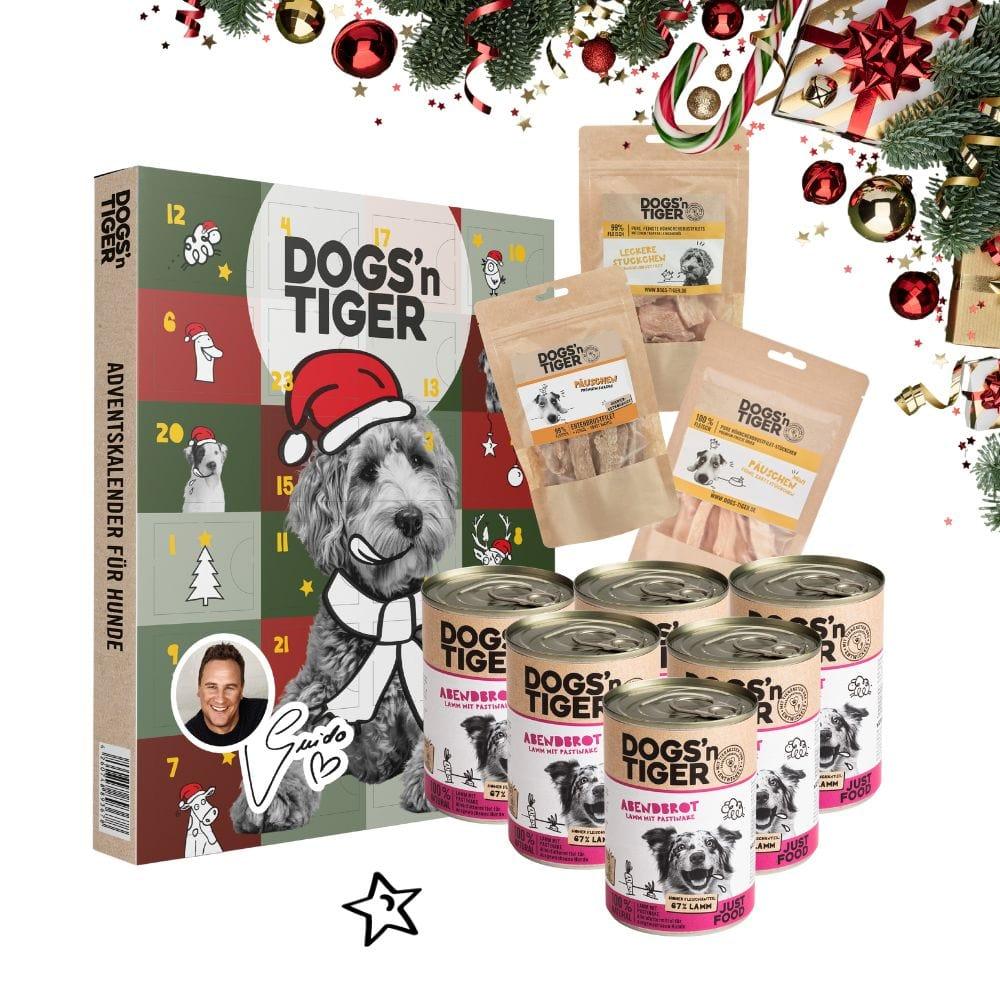 Dogs'n Tiger Guido Maria Kretschmer Adventný kalendár pre psov | Jahňacie mäso s paštrnákom | Prémiové mäsové jedlá a pochutiny | Adventný kalendár pre psov