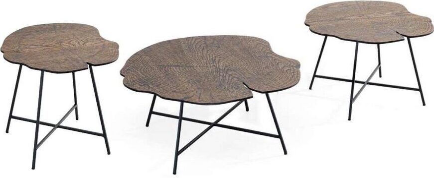 Wohnzimmer 3x Couchtische Holz Braun JVmoebel