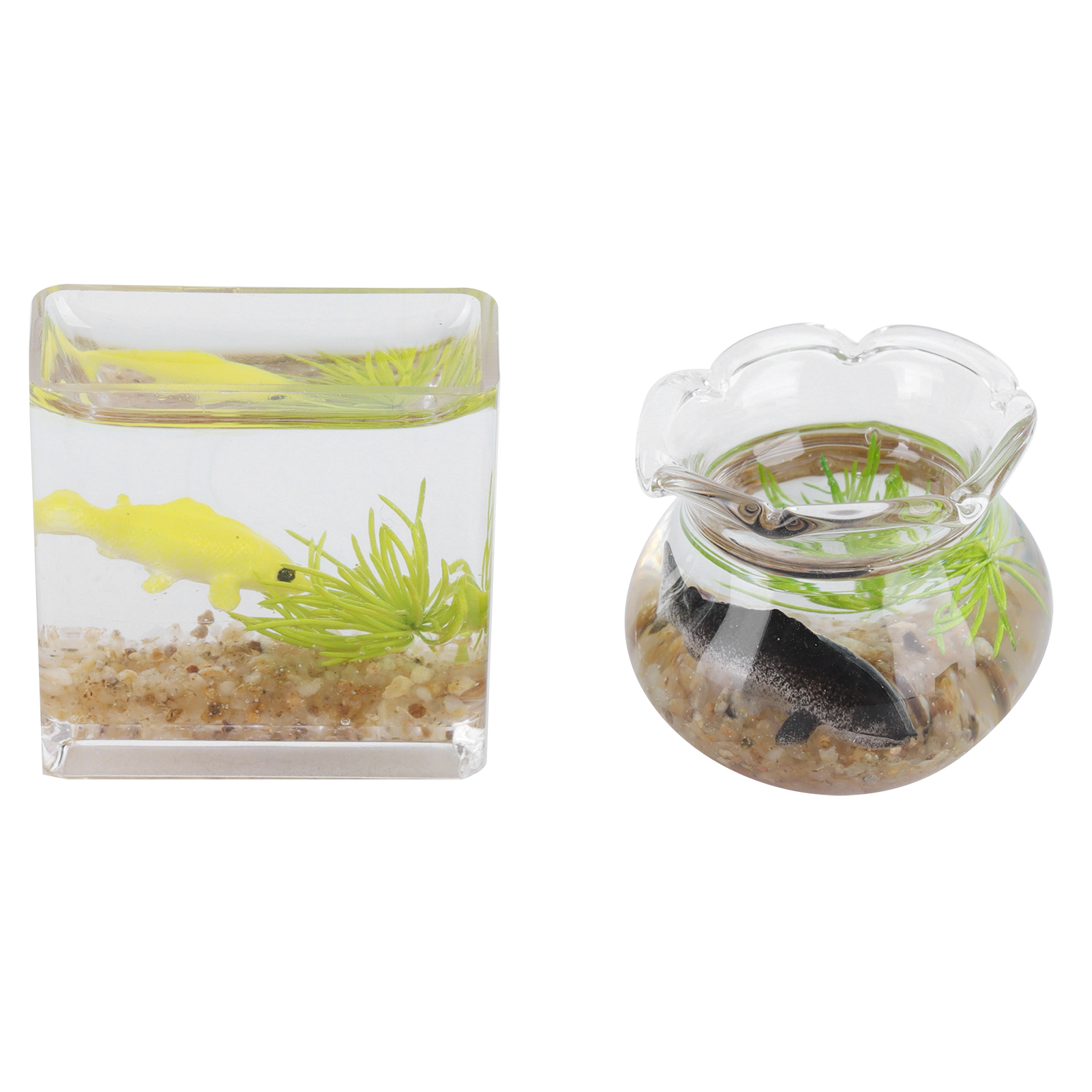 Cocosity Miniatur-Fischbecken,Miniatur-Fischtank,Puppenhaus-Fischbecken,Puppenhaus-Fischbecken,1:12 Fischbecken,1:12 Fischtank