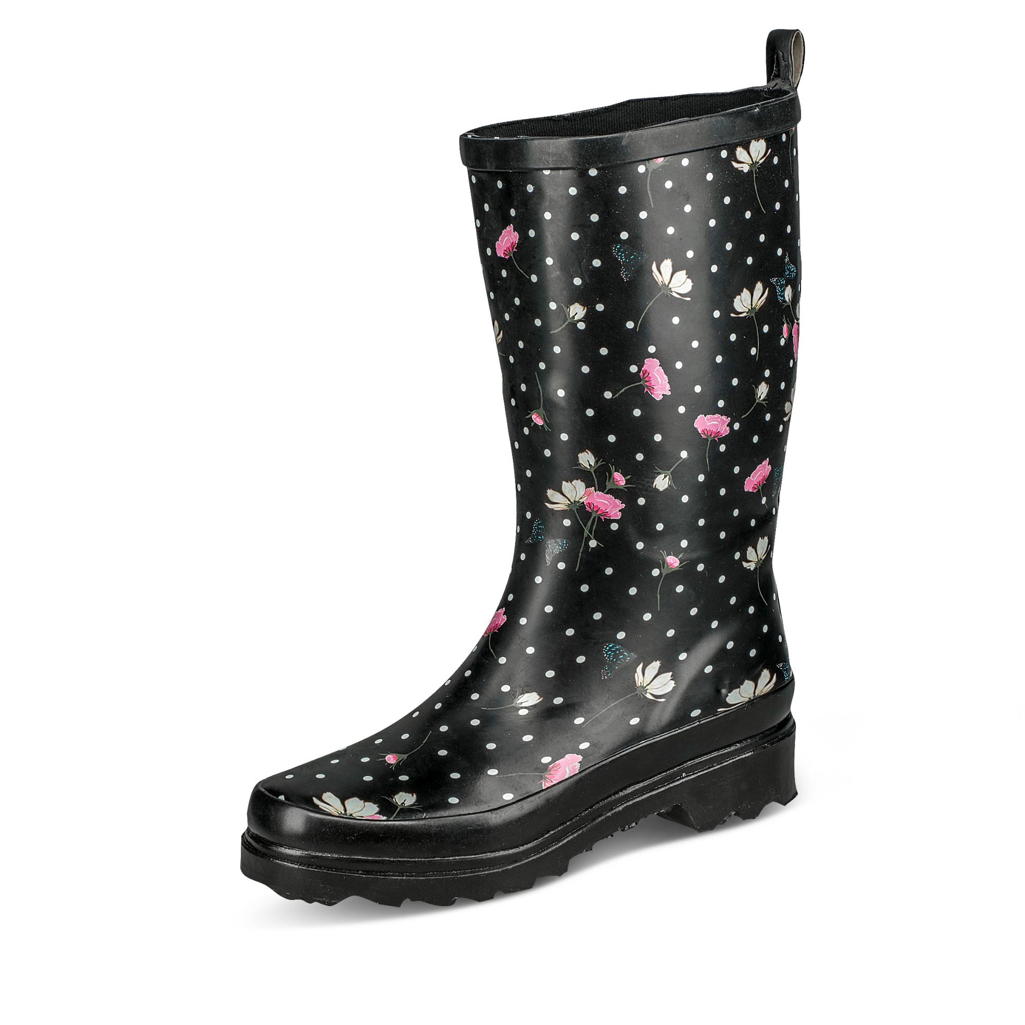 Beck Gummistiefel Blumenregen Damen 31323535373933 Schwarz 38 EU 925