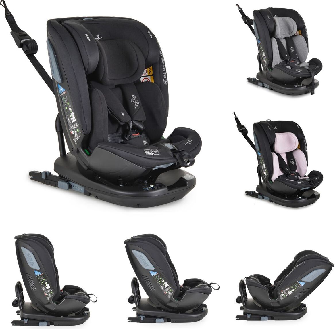 Cangaroo Autositz Zusatzautositz Gravity Black 40-150 cm i-Size 111406