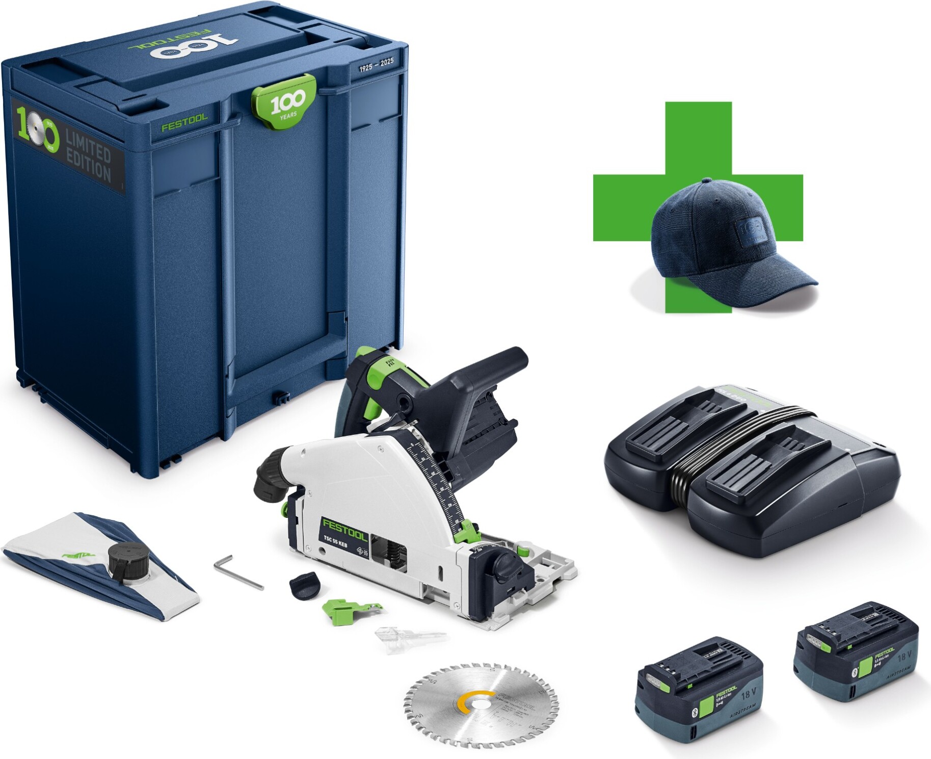 Festool Akku-Tauchsäge TSC 55 KEBI-Plus/XL100Y Limited Edition - 578226