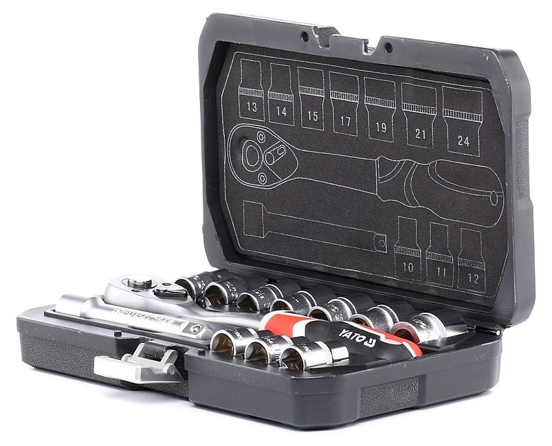 ysiセット YATO Steckschlüsselsatz YT-38671 255mm Chrom-Vanadium-Stahl