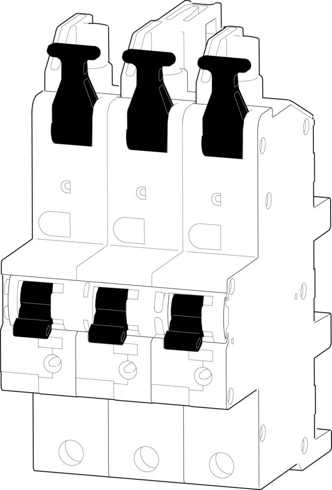 ABN SHU-Schalter 3p 40A XKS340-5 SaS-Montage Charakteristik E ABN