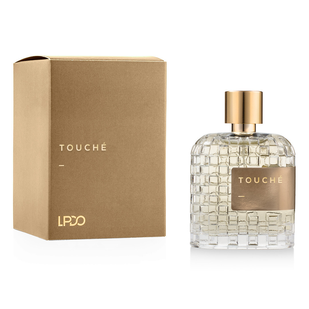 LPDO Touché, Unisex, 100 ml, marakuja, Broskyňa, Karamel, Heliotrope, Konvalinka, Pačuli, Hruška, Lactonic, ambra, Pižmo, Raspberry, 1 kusov