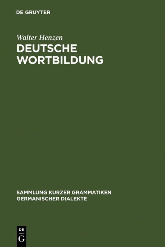 Sonstige Verlage Deutsche Wortbildung