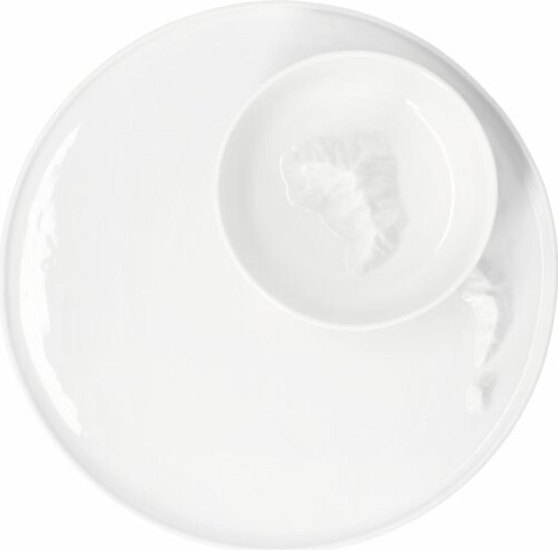 räder Porzellan Servierset Gipfeltreffen mit Hoch-Relief Berggipfeln, Platte & Schale 18404