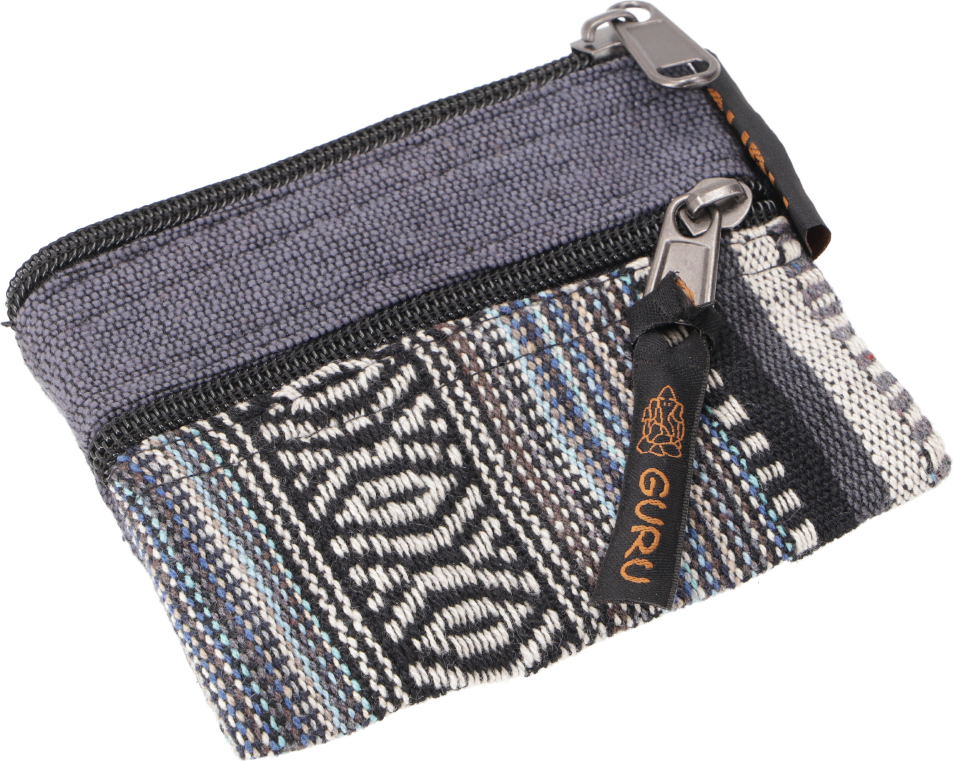 Guru-Shop Ethno Portemonnaie, Geldbeutel - Grau, Uni - Erwachsene, Baumwolle, 9*11*1 cm, Portemonnaies 39974