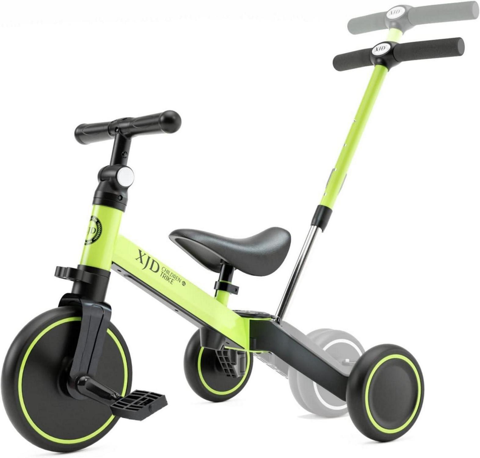 Sonstige XJD Kinder Dreirad Laufrad 4 in 1 Verstellbarer Sitz & Pedal Grün-a