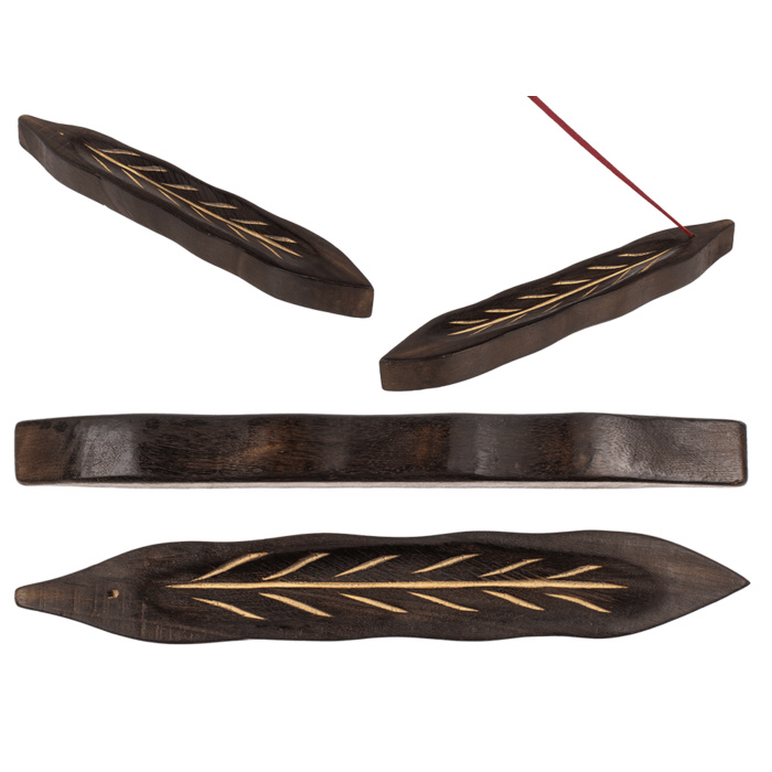 Out of the blue OOTB Holz-Räucherstäbchenhalter Blatt 190478