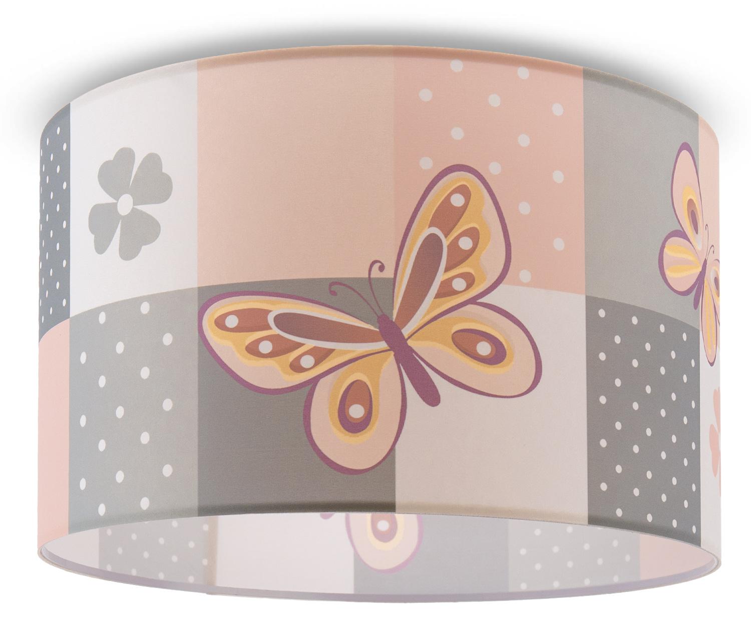 Paco Home Deckenlampe Kinder Pendelleuchte Kinderzimmer Stoffschirm Rund Bunt Baby E27