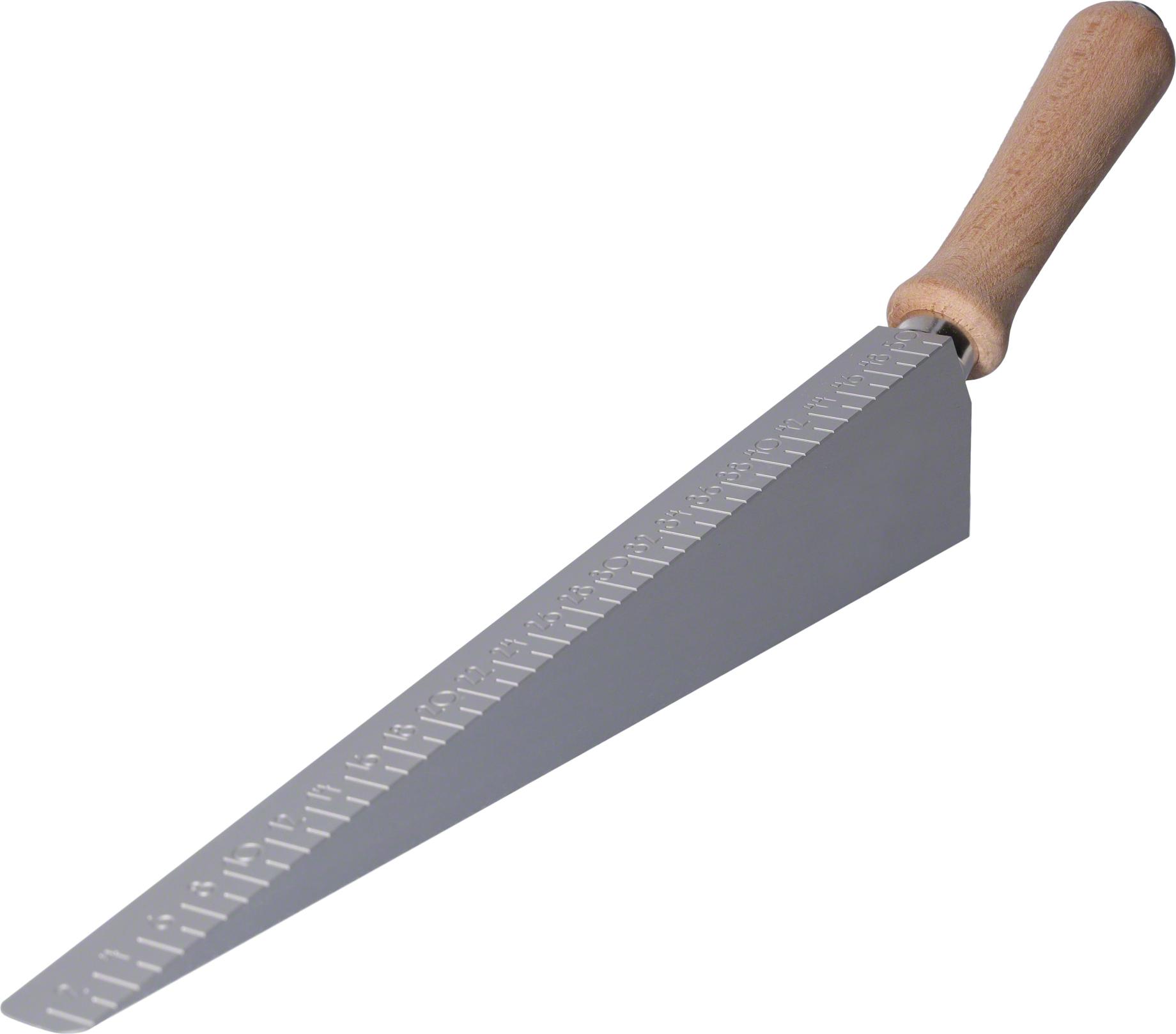 rabo Aluminium Messkeil 0,5-50 mm mit Handgriff, 20 mm Breite, 300 mm Länge – Ideal in Verbindung mit steckbaren Richtscheiten 1018SE für präzise Messungen und Anwendungen im Bau- und Handwerksbereich. rabo-1018-6147