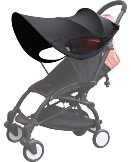 OEM Faltbarer Sonnenschutz für Kinderwagen - Sonnenschutz für Kinderwagen - Verdeck und Sonnenblende für Kinderwagen - UV-Schutz - Wasserdicht - Passend für jeden Kinderwagen - Zubehör für Kinderwagen - Für Babys und Kleinkinder - Schwarz 2026