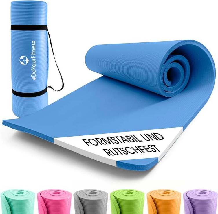 DS Produkte #DoYourFitness Yogamatte Jivan - 183 x 61 x 0,8 cm - Blau