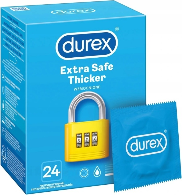 Durex Extra Safe Thicker Condoms - Pack of 24