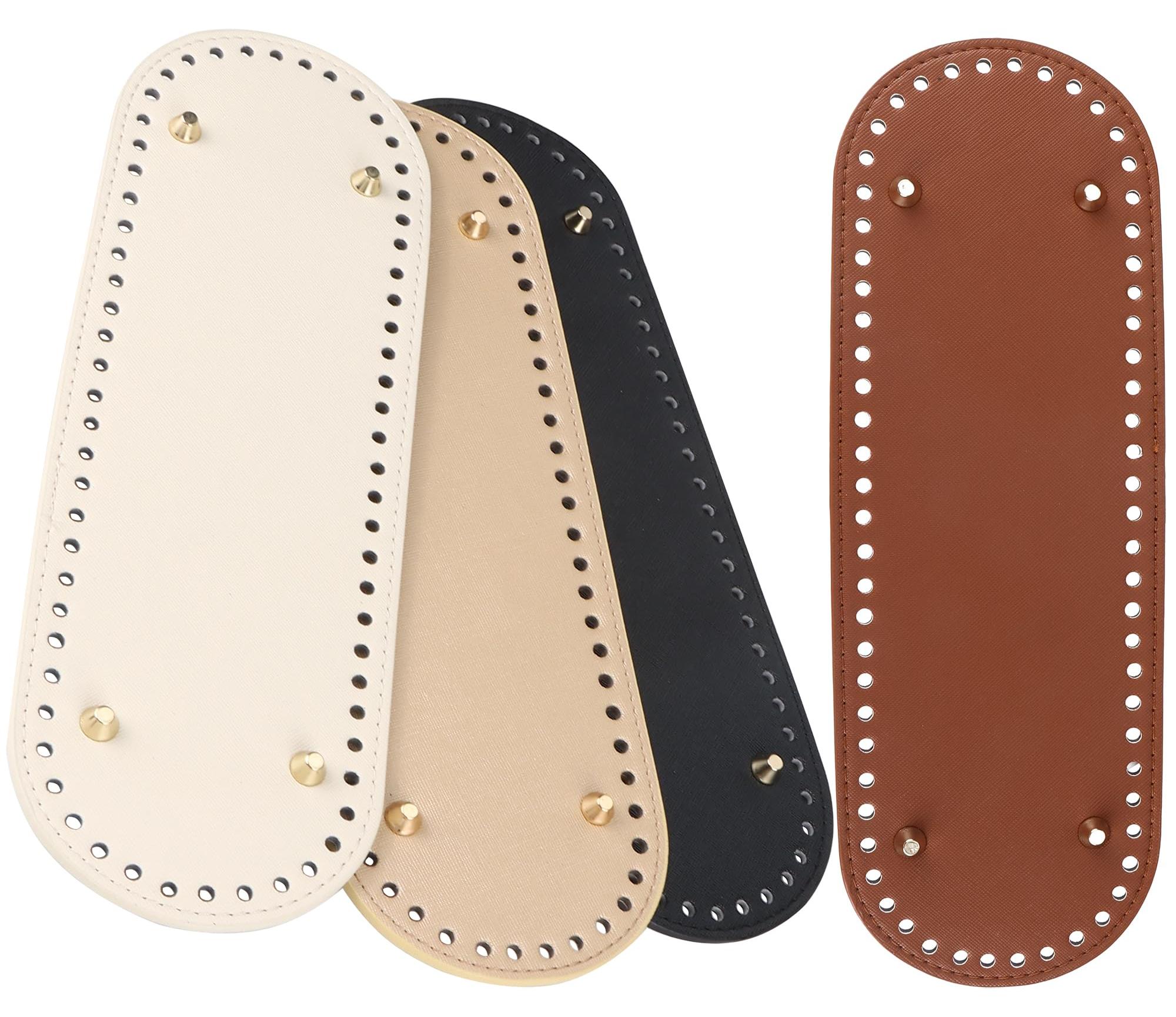 OEM Taschenboden - 4 Stück zum Häkeln - aus Kunstleder - 30x10 cm