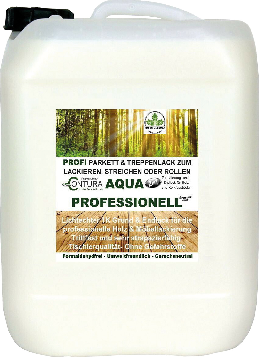 Parkettlack Treppenlack PROFESSIONELL Lack GLÄNZEND Fußbodenlack Dielenlack Holzlack - 20Liter