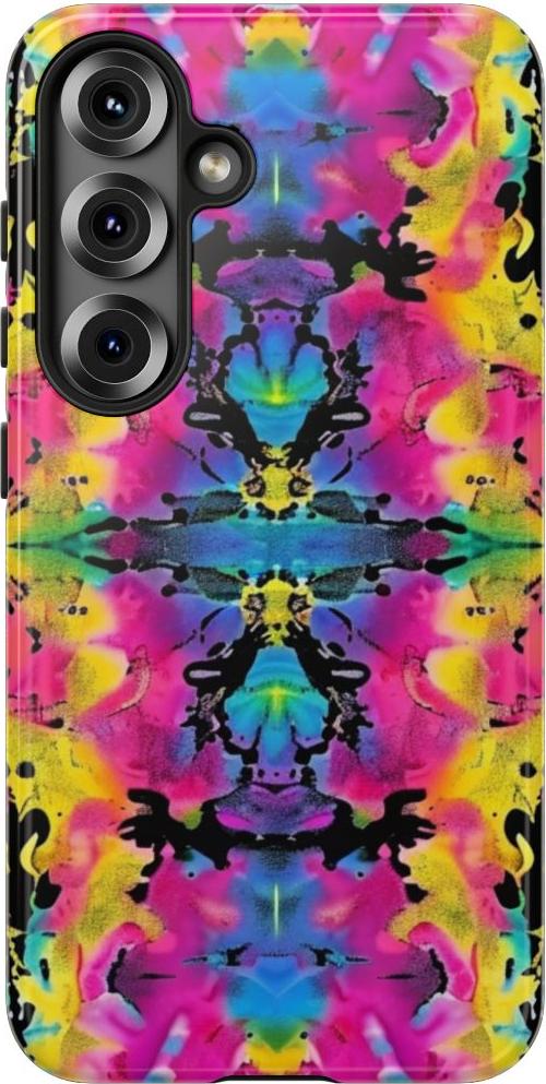 WOYC Lebhaftes, abstraktes Muster in bunten Farben – Hülle Kompatibel mit Samsung Galaxy S25 Tgh-gl-sm25-27758