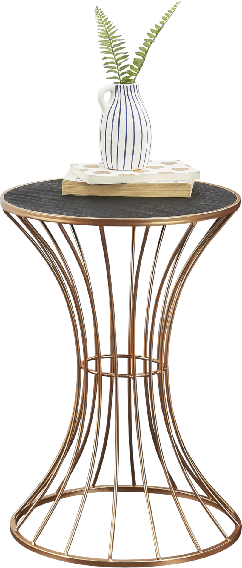 [en.casa] Metall Beistelltisch in Stundenglas-Form Kupfer Couchtisch Sofatisch Wohnzimmertisch Metalltisch