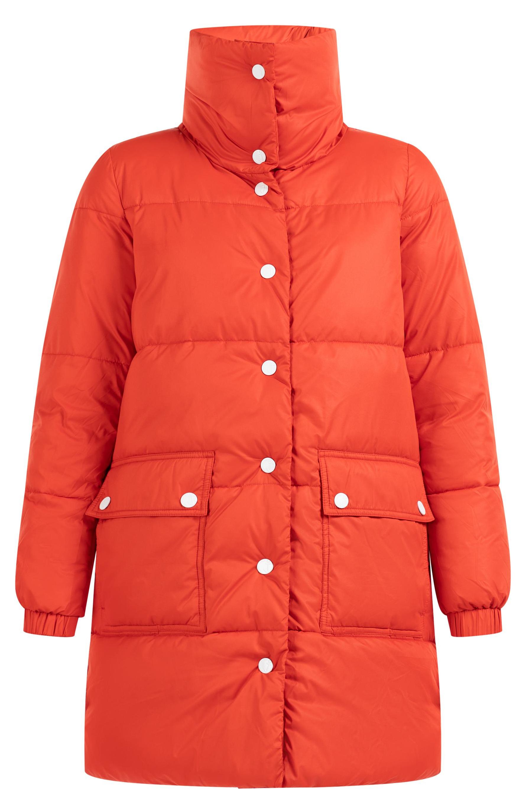 CALEY Damen Wattierter Steppmantel - Rot, L