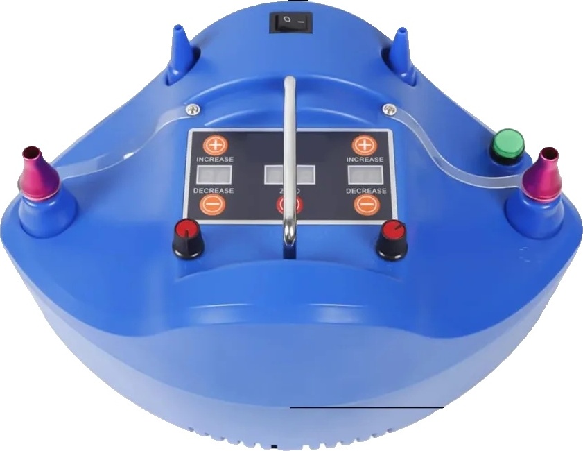 Elektrická balónová pumpa, funkcia predvoľby času, výkon 1200 W, modrá