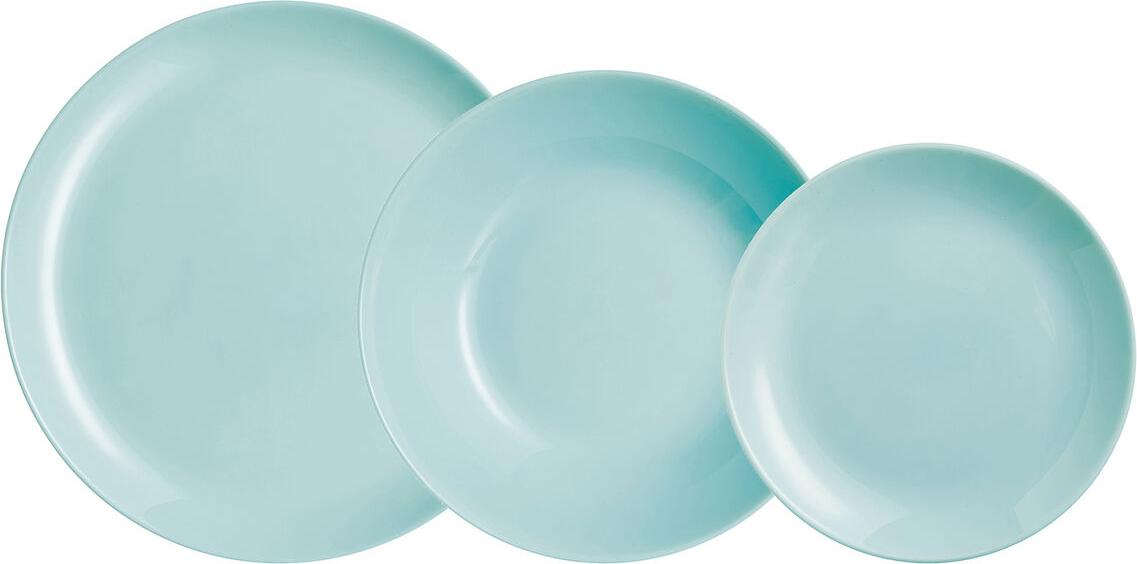 Geschirr Luminarc Diwali Turquesa türkis Glas 18 Stücke