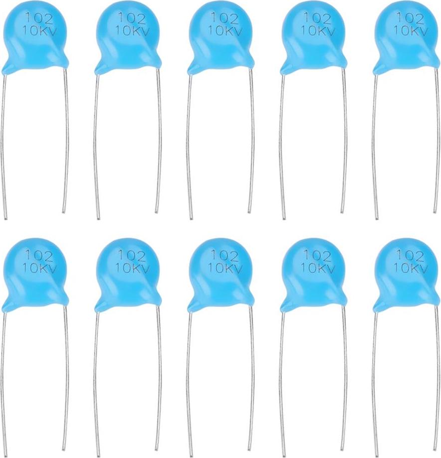 TWO TREES 10er Set Hochspannungskeramikkondensatoren 10KV 1000PF – Hochspannungs-Elektrokomponenten für Profi & Hobby