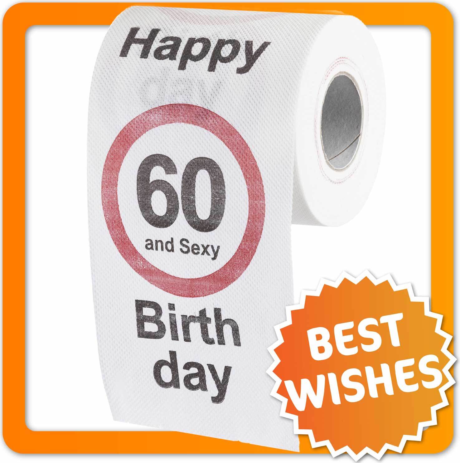 Zábavný toaletný papier 60. narodeniny