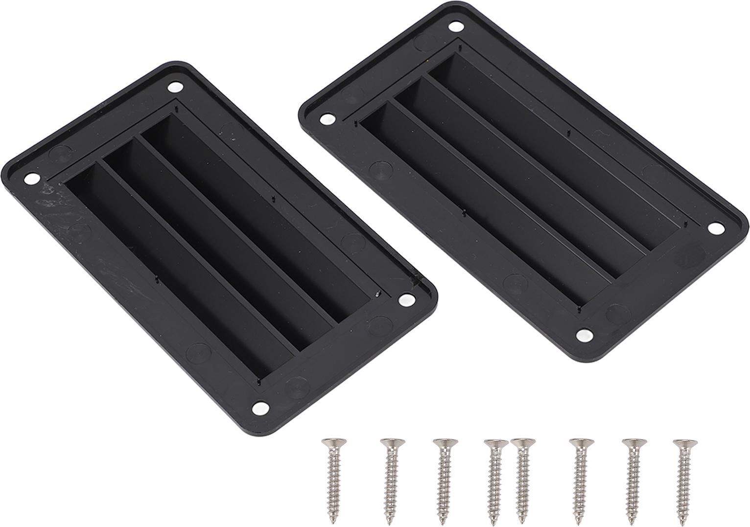 Gistuch 2PCS RV AIR VENT HUDER ERFORDERUNG BAD -BAD -Büro -Belüftung Outlet Kühlergrill für Boot Yacht Home Schwarz