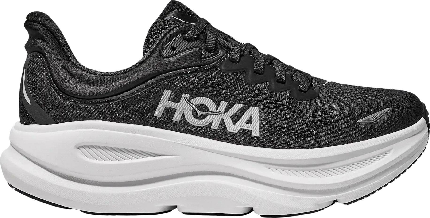 Hoka Damen Laufschuhe Bondi 9 mit superkritischer EVA-Schaum-Dämpfung für Asphalt 1162012-BWHT