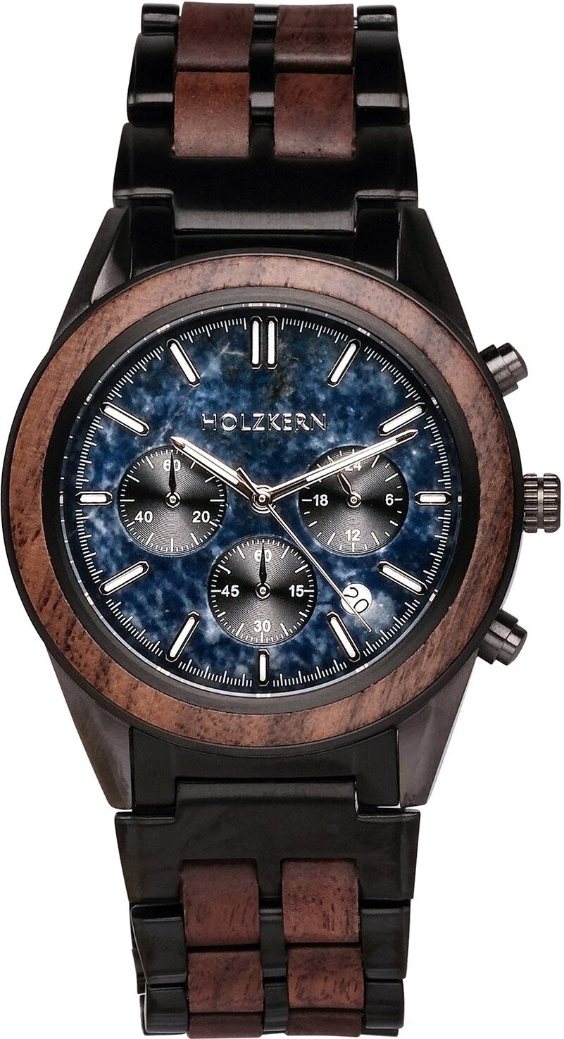 Holzkern pánsky chronograf quartz Space Dust orech/mramor