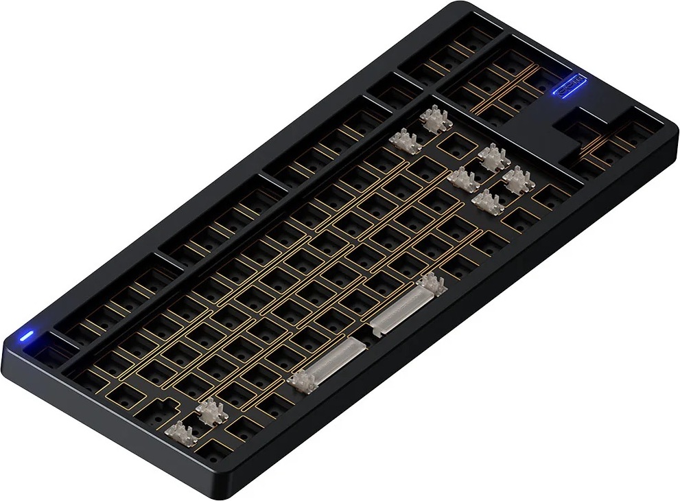 NuPhy Gem80 Kabelloss Mechanische Tastatur, QMK/VIA, Custom, RGB LED, Hot-Swap, Obsidian Black, Barebone