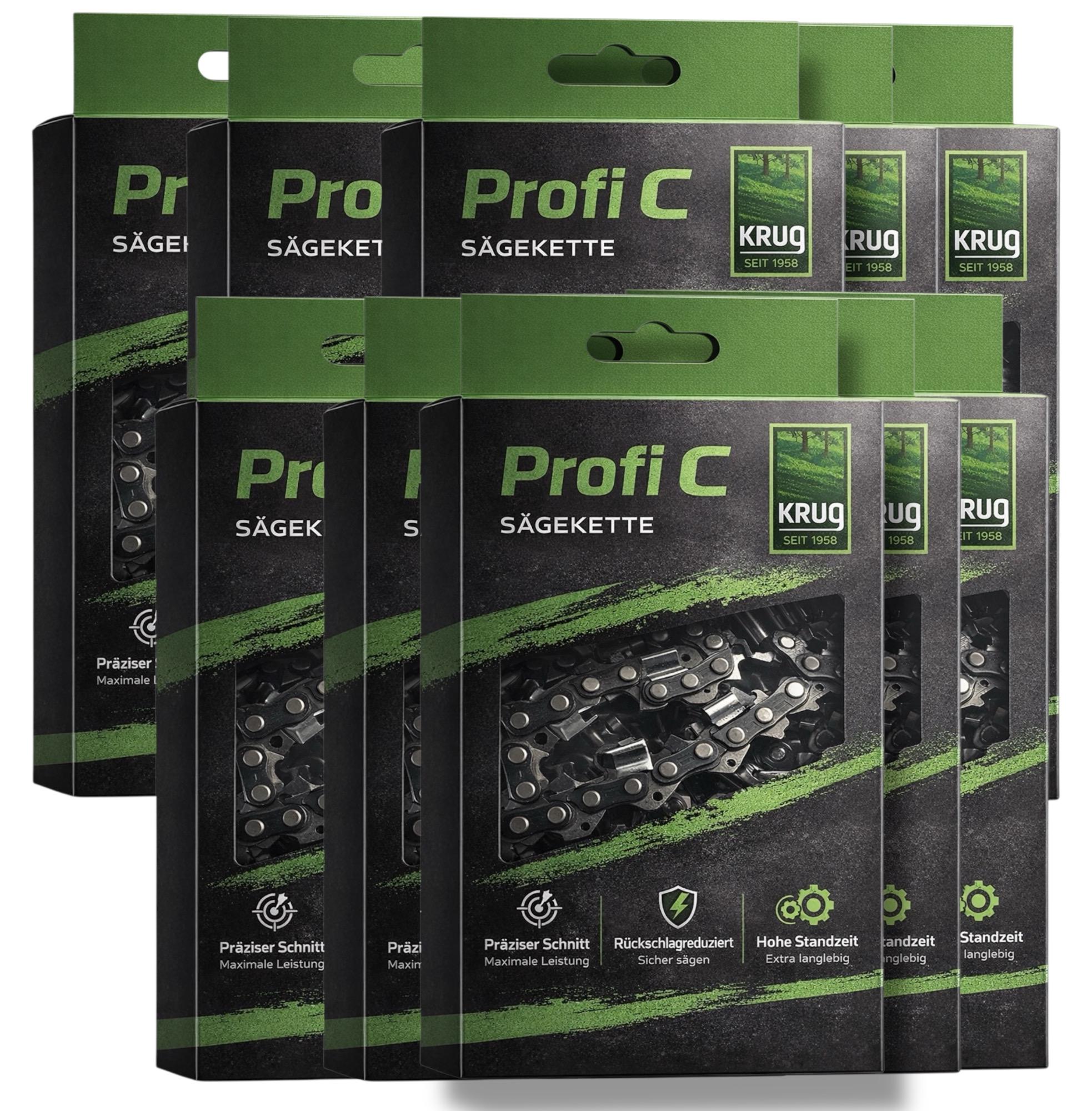 Krug Set 20 Stück Profi C Sägekette 325 1.6 mm 62 TG + 10 Stück ohne Berechnung