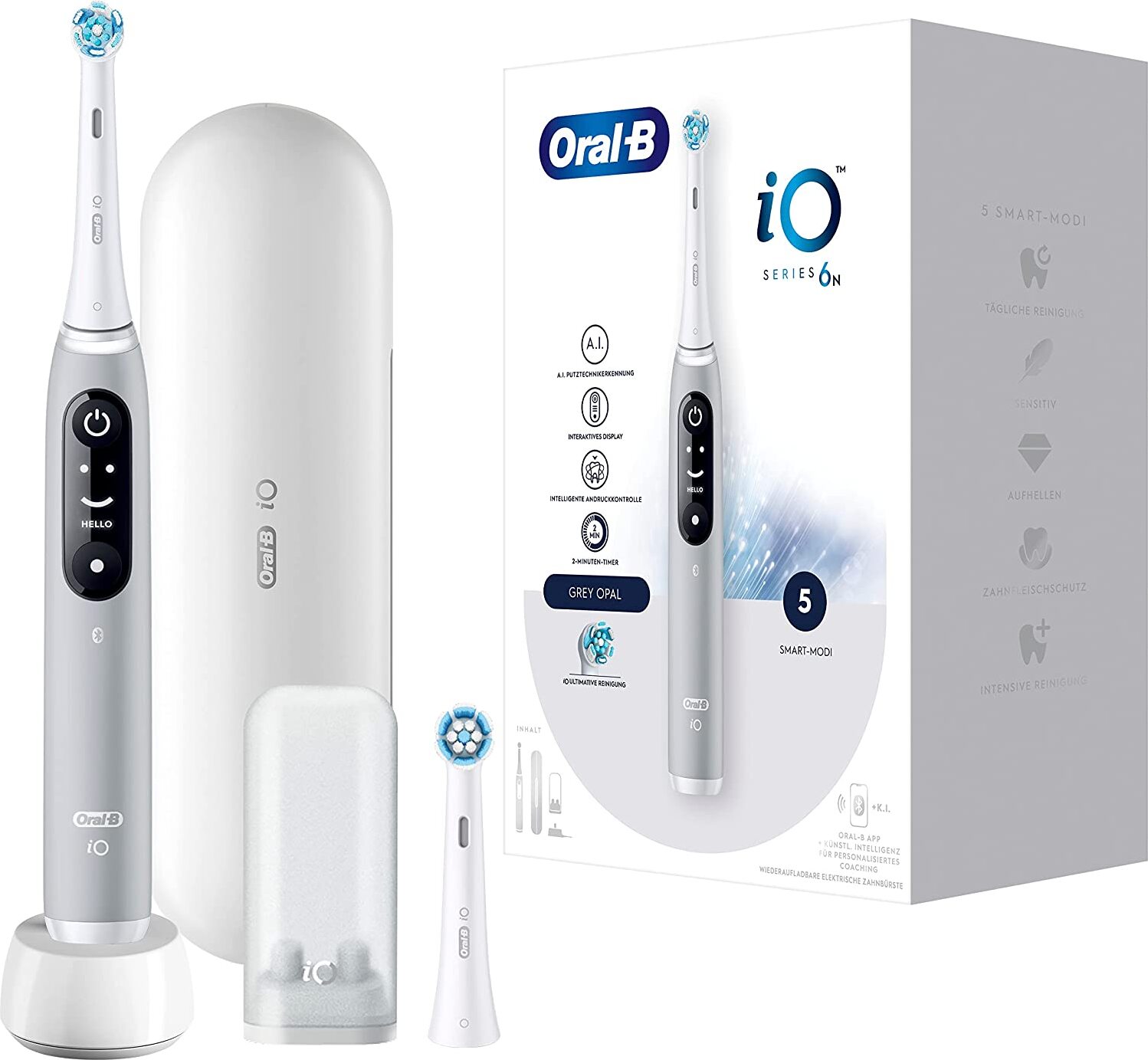 Braun Oral-B iO6 Opal grey UC , elektrická zubná kefka