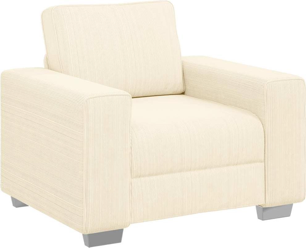 SYFAX Sessel Creme 100x77x82 cm Cordstoff