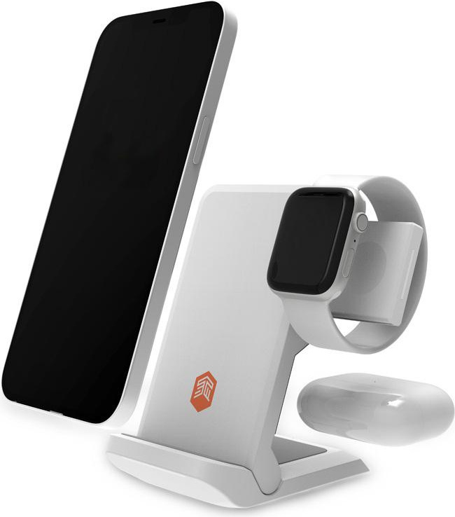 STM ChargeTree Go nabíjacia stanica 3 v 1 pre telefón, AirPods, Apple Watch - Biela