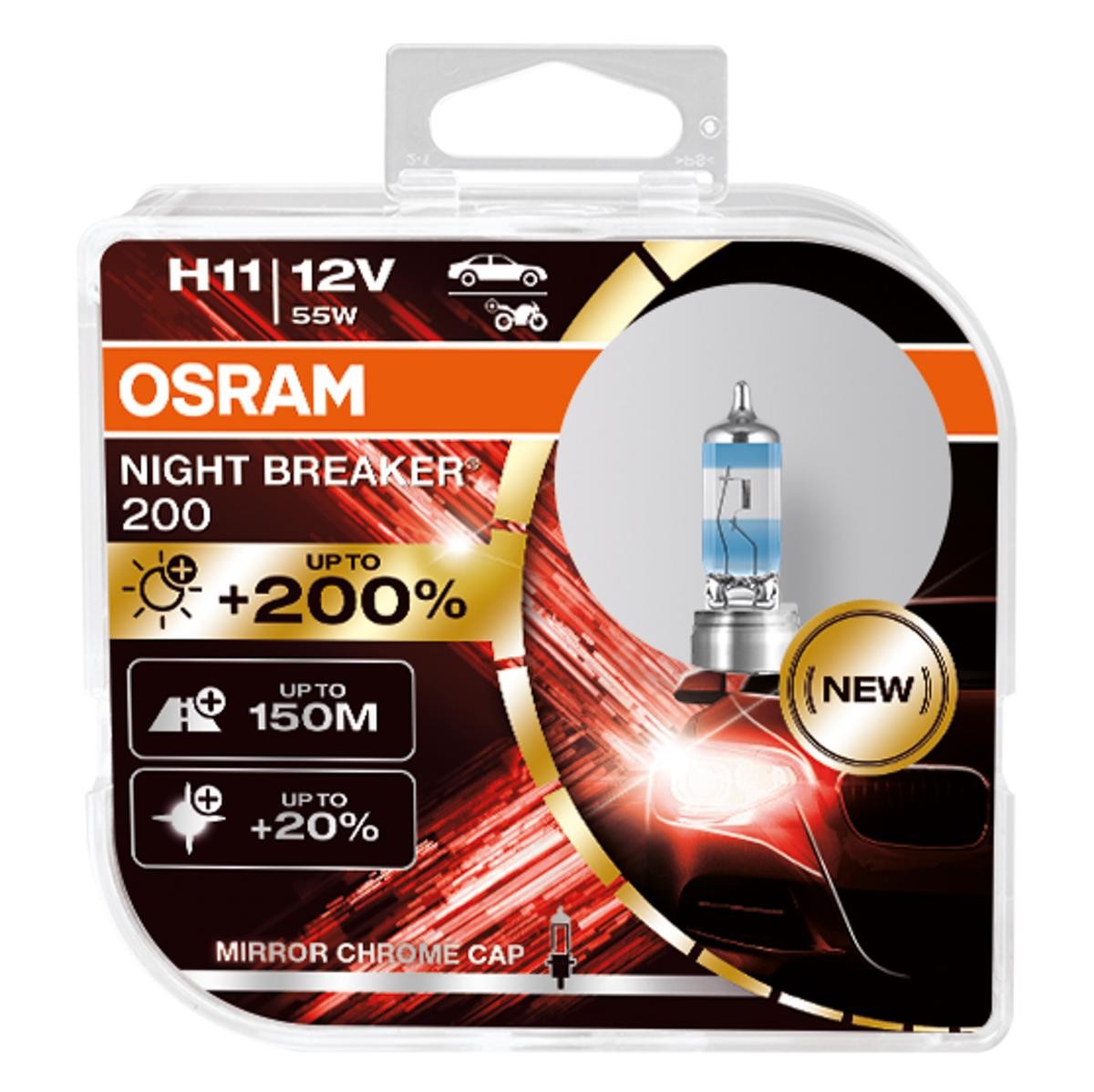 OSRAM H11 12V 55W PGJ19-2 NIGHT BREAKER®200