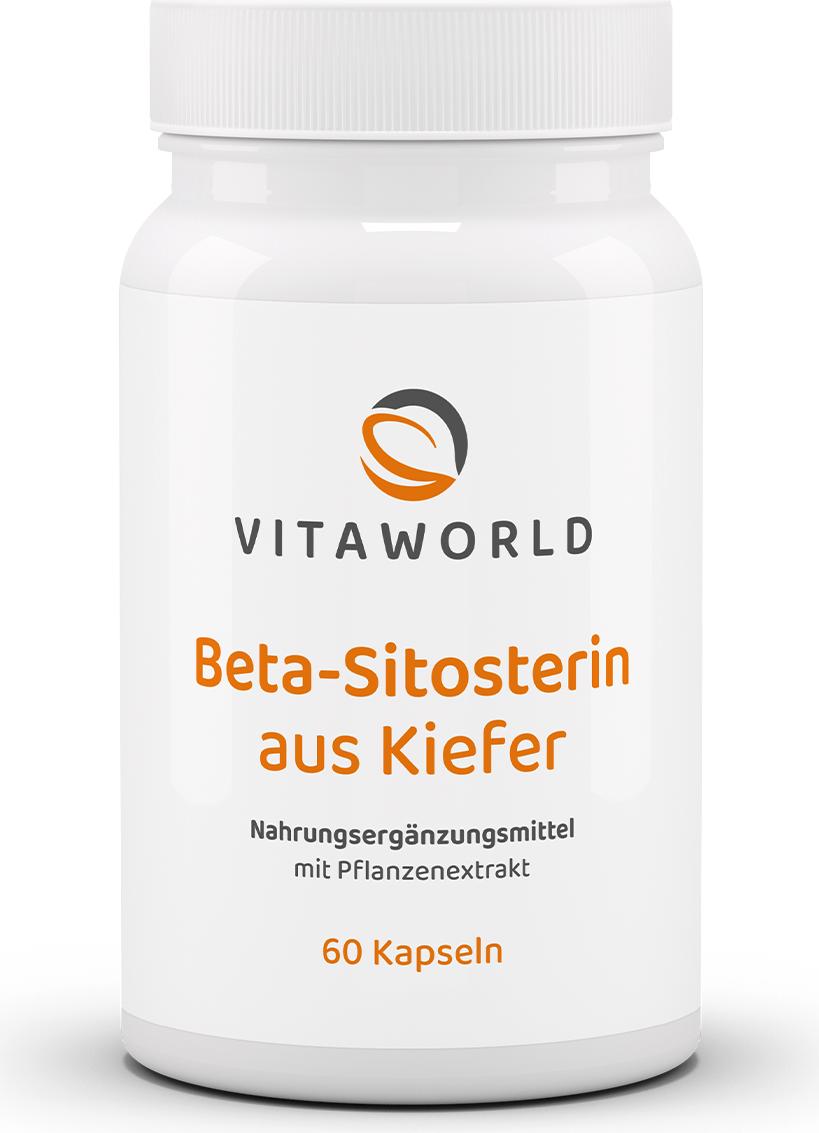 Vitaworld Beta-Sitosterin | 60 Kapseln | hochdosiertes Phytosterol | 250 mg pro Kapsel | gewonnen aus Kiefer | vegan 17204161