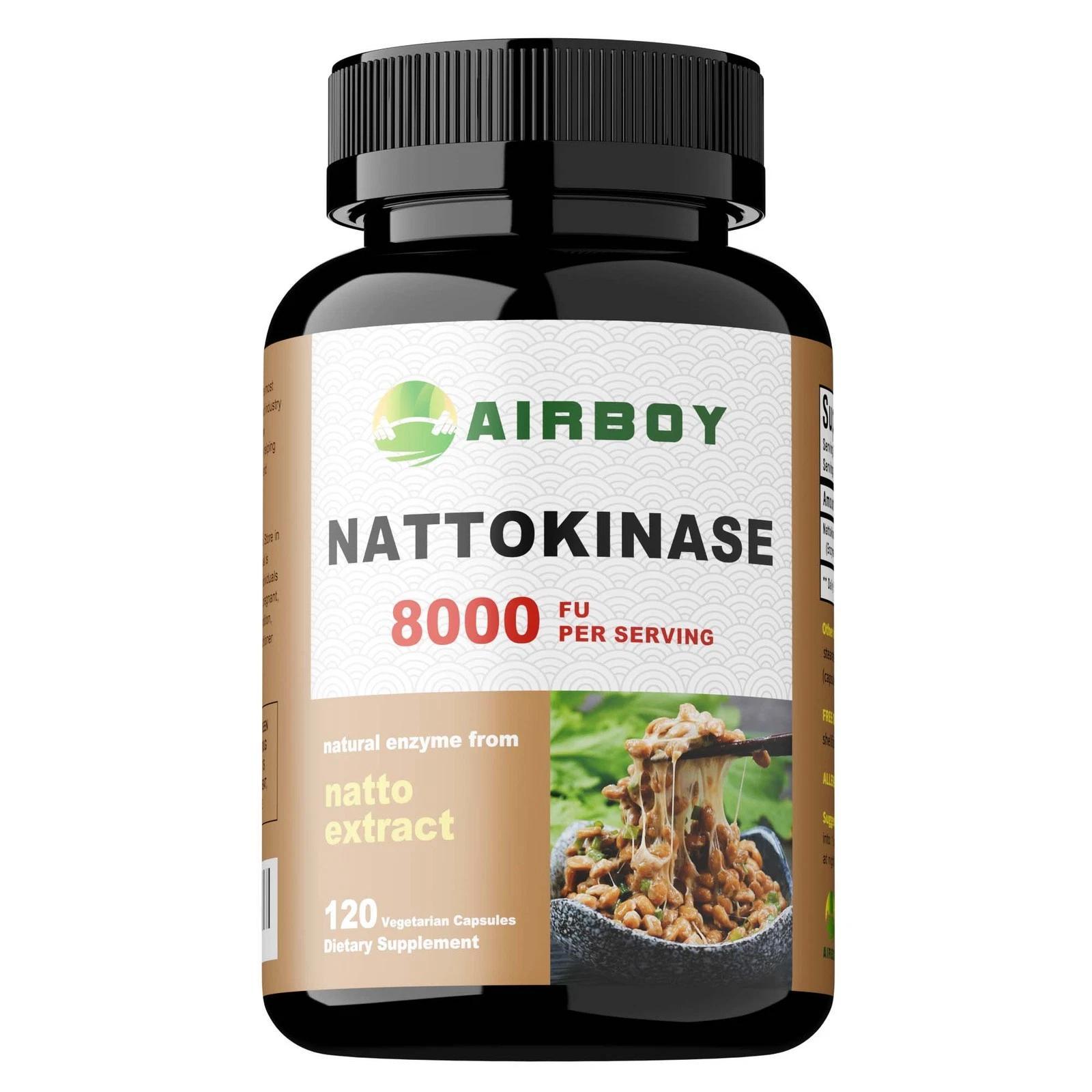 Buporai Nattokinase (120 Kapseln) Nahrungsergänzungsmittel, Herz, Kreislauf, Herzgesundheit, Blutdruck, Herz-Kreislauf-Gesundheit, Immunsystem