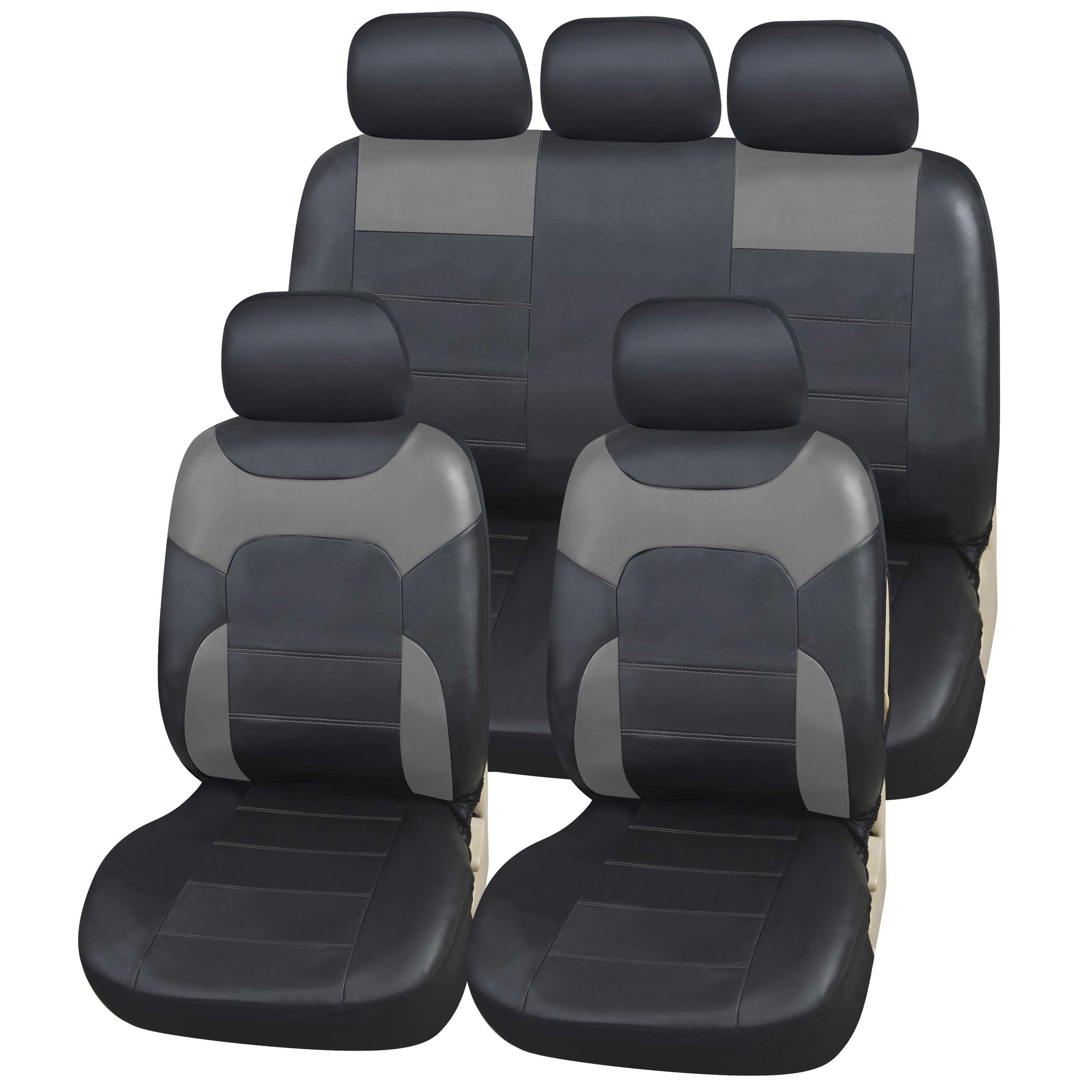 Pkw Sitzbezüge passend für Toyota Corolla Schwarz Grau Kariert G Butti